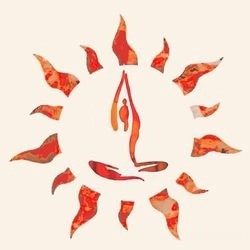 zielona grafika słońca